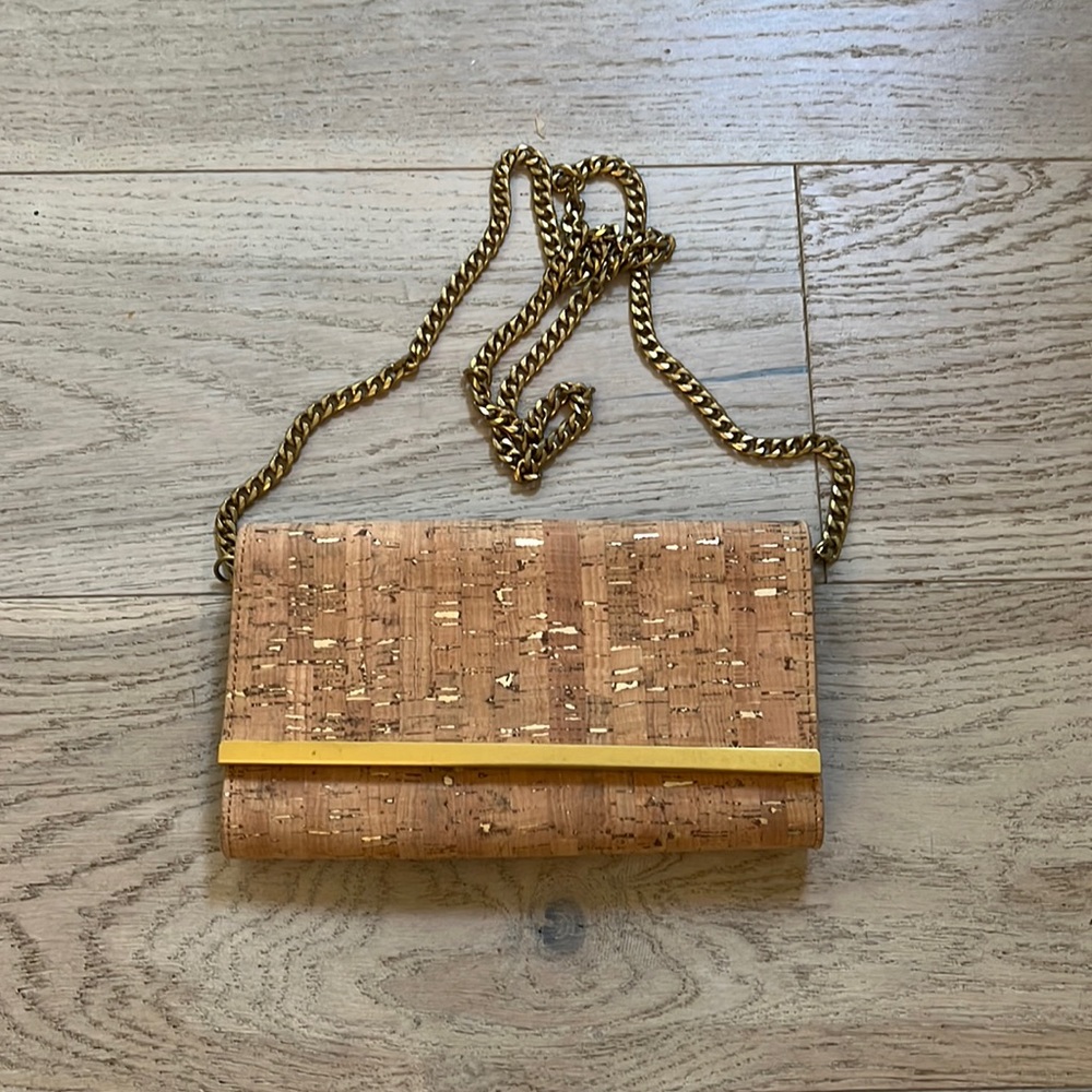 NWT J. Crew cork crossbody purse